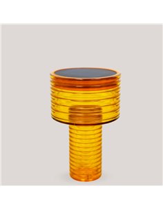 Candeeiro de mesa LED AMBER SOLAR, luz quente, 2 intensidades com bateria recarregável e painel solar - exterior/interior 2