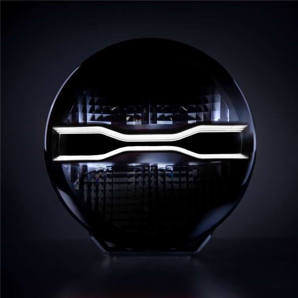 Phare avant LED DRAGON DRIVE 9" FOR9T, blanc et ambre, 6 500 K, 9 300 lm, portée 586 m, IP67