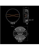 Faro delantero LED DRAGON DRIVE 9" FOR9T, blanco y ambar, 6500K, 9300Lm, alcance 586m, IP67