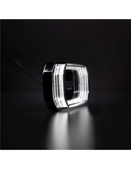 Luz de posición LED blanca FOR9T SCALE, diseño lineal innovador, 3,5W, 6000K, cable, 116,5x54x22 mm