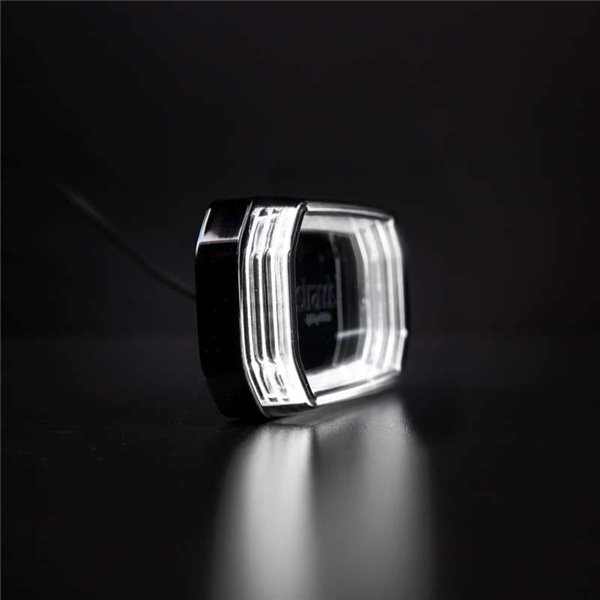 Luz de posición LED blanca FOR9T SCALE, diseño lineal innovador, 3,5W, 6000K, cable, 116,5x54x22 mm