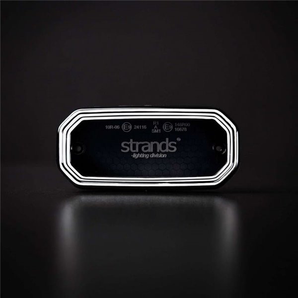 Luz de posición LED blanca FOR9T SCALE, diseño lineal innovador, 3,5W, 6000K, cable, 116,5x54x22 mm