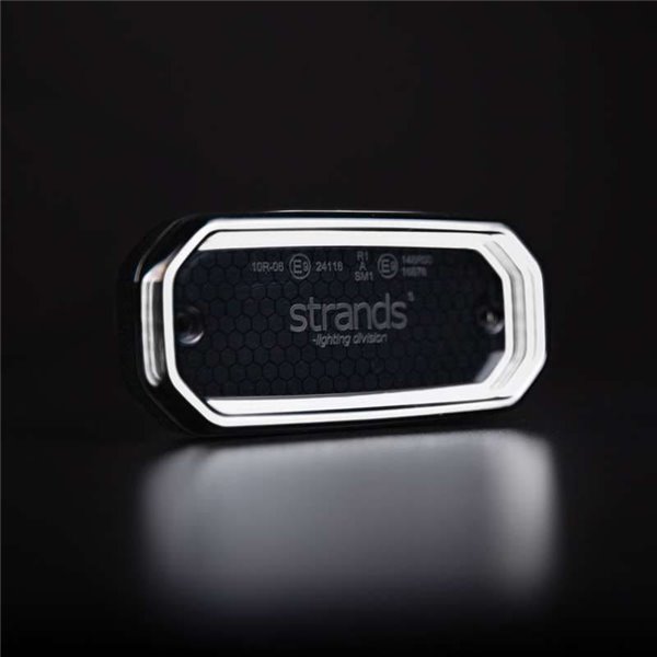 Feu de position LED blanc FOR9T SCALE, design linéaire innovant, 3,5 W, 6 000 K, câble, 116,5 x 54 x 22 mm