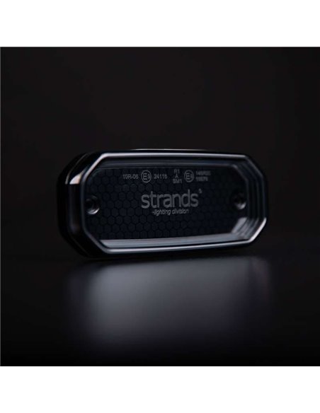 Luz de posición LED blanca FOR9T SCALE, diseño lineal innovador, 3,5W, 6000K, cable, 116,5x54x22 mm