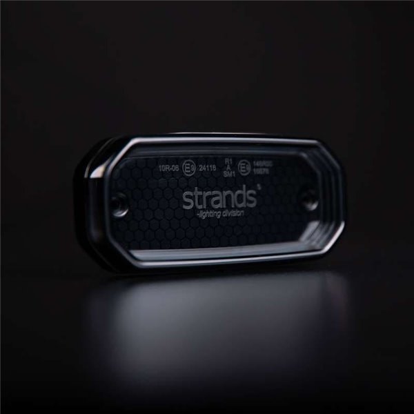 Luz de posición LED blanca FOR9T SCALE, diseño lineal innovador, 3,5W, 6000K, cable, 116,5x54x22 mm