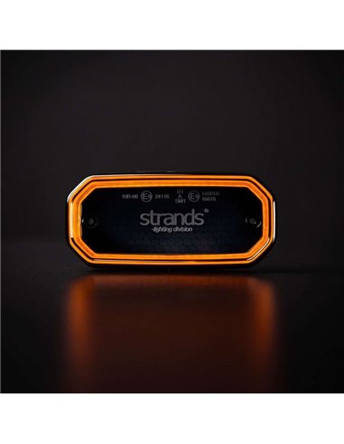 Feu latéral LED ambre FOR9T SCALE, design linéaire innovant, 3,5 W, 6 000 K, câble, 116,5 x 54 x 22 mm