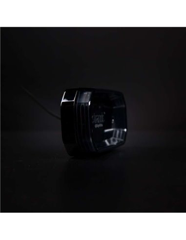 Luz lateral LED âmbar FOR9T SCALE, design linear inovador, 3,5 W, 6000 K, cabo, 116,5 x 54 x 22 mm