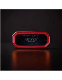 Luz trasera LED rojo FOR9T SCALE, diseño lineal innovador, 3,5W, 6000K, cable, 116,5x54x22 mm