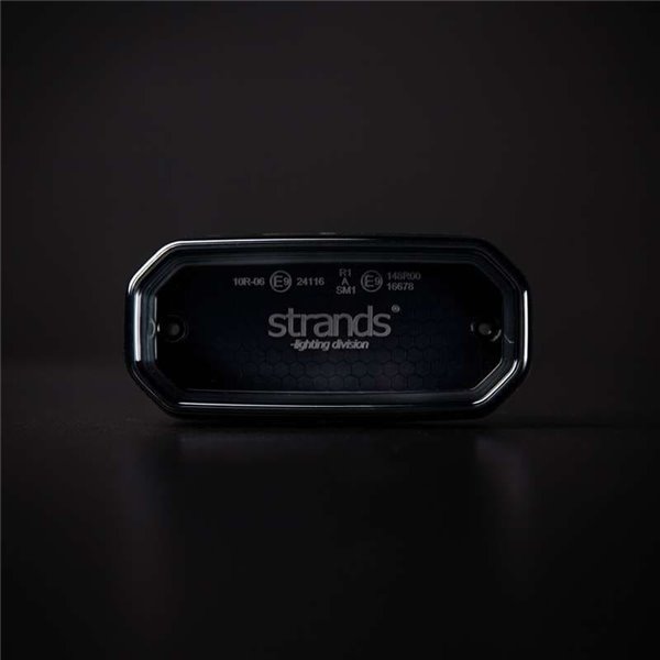 Luz trasera LED rojo FOR9T SCALE, diseño lineal innovador, 3,5W, 6000K, cable, 116,5x54x22 mm