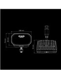 Luz LED de trabajo antideslumbrante 31W FOR9T NO-GLARE, 1400Lm, 6500K, alcance 48m, IP69K
