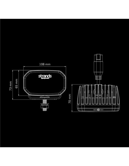 Projecteur de travail LED FOR9T 31 W antireflet, 1 400 lm, 6 500 K, portée de 48 m, IP69K