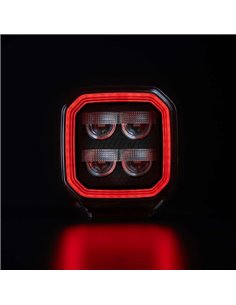 Luz de trabalho LED antirreflexo FOR9T de 78 W, 3220 lm, 6500 K, alcance de 65 m, IP69K