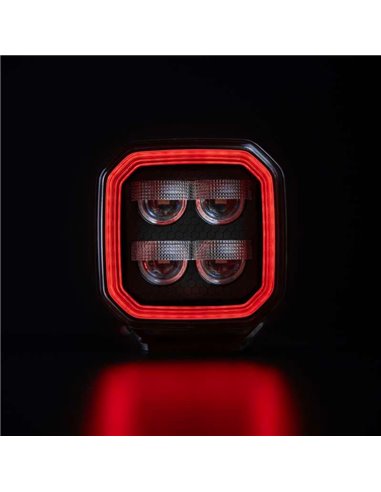 Luz de trabalho LED antirreflexo FOR9T de 78 W, 3220 lm, 6500 K, alcance de 65 m, IP69K