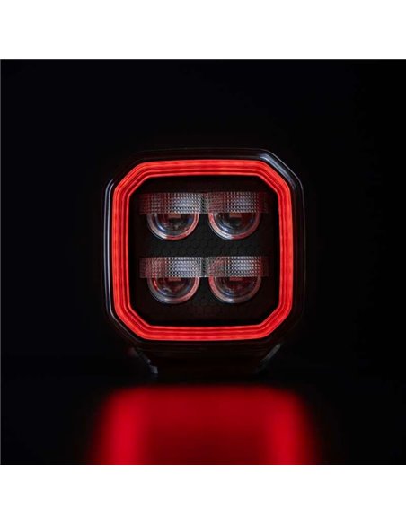 Luz LED de trabajo antideslumbrante 78W FOR9T NO-GLARE, 3220Lm, 6500K, alcance 65m, IP69K