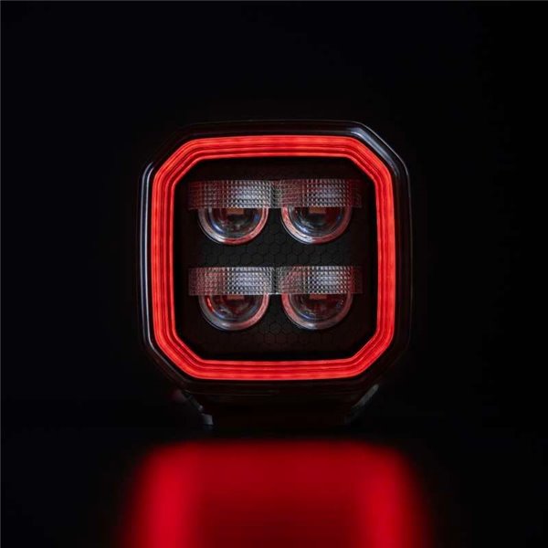 Luz de trabalho LED antirreflexo FOR9T de 78 W, 3220 lm, 6500 K, alcance de 65 m, IP69K