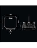 Luz LED de trabajo antideslumbrante 78W FOR9T NO-GLARE, 3220Lm, 6500K, alcance 65m, IP69K