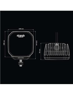 Luz LED de trabajo antideslumbrante 78W FOR9T NO-GLARE, 3220Lm, 6500K, alcance 65m, IP69K 2