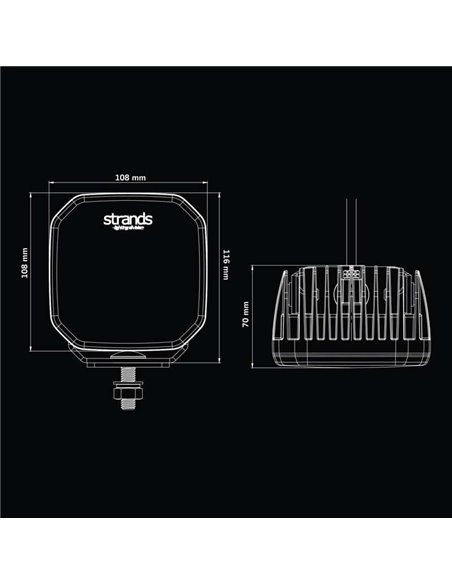 Luz LED de trabajo antideslumbrante 78W FOR9T NO-GLARE, 3220Lm, 6500K, alcance 65m, IP69K