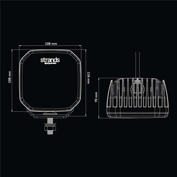 Luz LED de trabajo antideslumbrante 78W FOR9T NO-GLARE, 3220Lm, 6500K, alcance 65m, IP69K