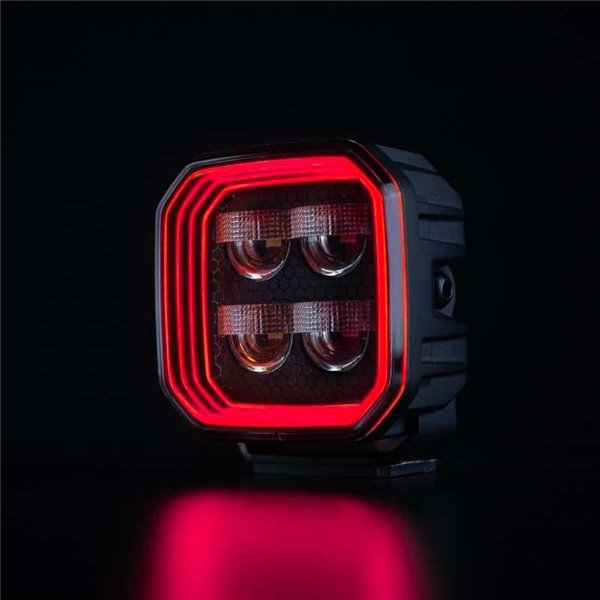 Luz de trabalho LED antirreflexo FOR9T de 78 W, 3220 lm, 6500 K, alcance de 65 m, IP69K