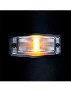 Luz LED de posición blanca y ámbar con luz de advertencia plata IZE LED DOUBLE BURNER, 8,5W, IP69K 2