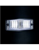 Luz LED de posición blanca y ámbar con luz de advertencia plata IZE LED DOUBLE BURNER, 8,5W, IP69K