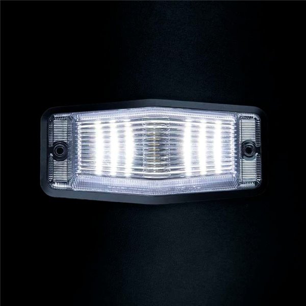 Luz LED de posición blanca y ámbar con luz de advertencia plata IZE LED DOUBLE BURNER, 8,5W, IP69K