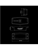 Luz LED de posición blanca y ámbar con luz de advertencia plata IZE LED DOUBLE BURNER, 8,5W, IP69K