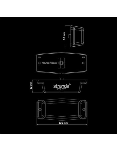 Luz LED de posición blanca y ámbar con luz de advertencia plata IZE LED DOUBLE BURNER, 8,5W, IP69K