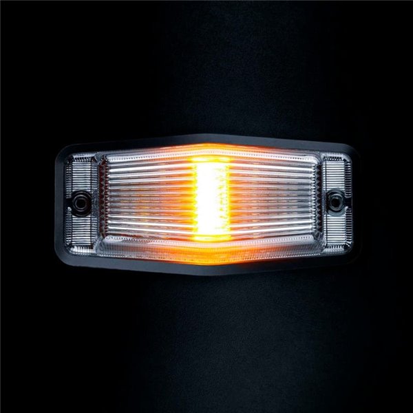 Luz LED de posición blanca y ámbar con luz de advertencia plata IZE LED DOUBLE BURNER, 8,5W, IP69K