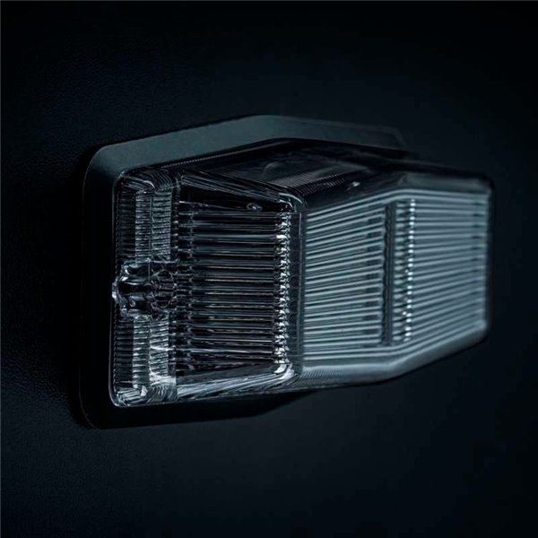 Luz LED de posición blanca y ámbar con luz de advertencia plata IZE LED DOUBLE BURNER, 8,5W, IP69K