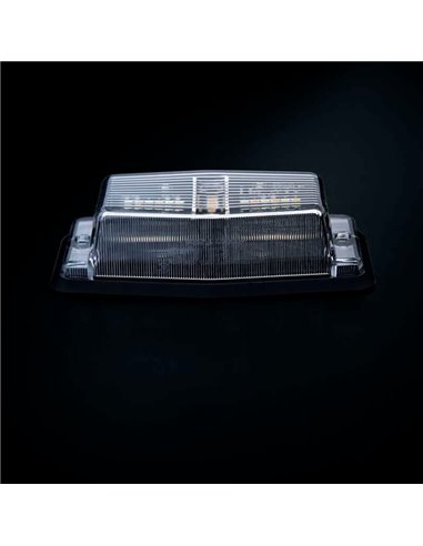 Luz LED de posición blanca y ámbar con luz de advertencia plata IZE LED DOUBLE BURNER, 8,5W, IP69K