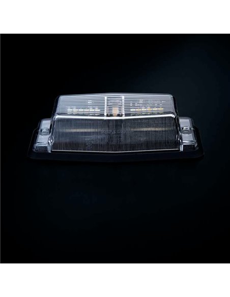 Luz LED de posición blanca y ámbar con luz de advertencia plata IZE LED DOUBLE BURNER, 8,5W, IP69K