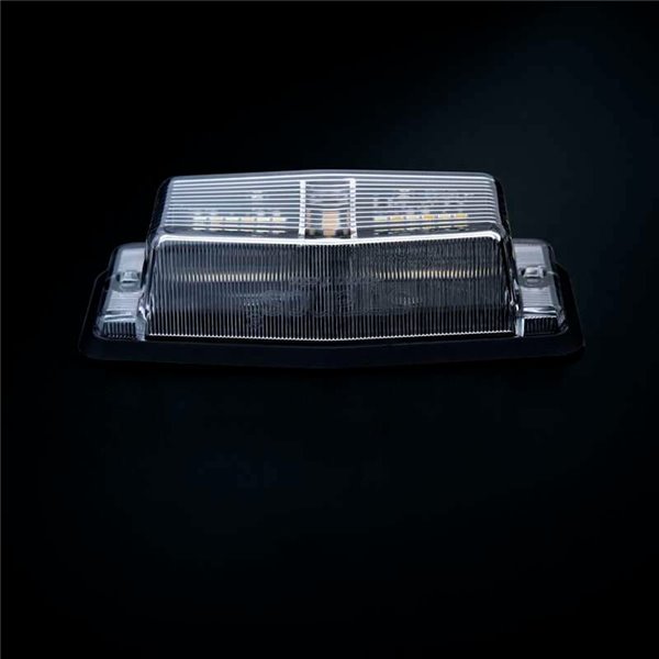 Luz LED de posición blanca y ámbar con luz de advertencia plata IZE LED DOUBLE BURNER, 8,5W, IP69K