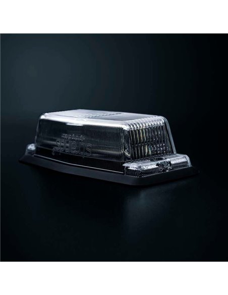 Luz LED de posición blanca y ámbar con luz de advertencia plata IZE LED DOUBLE BURNER, 8,5W, IP69K