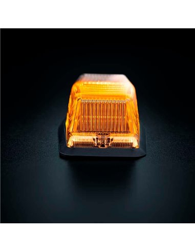 Luz LED de posición blanca y ámbar con luz de advertencia plata IZE LED DOUBLE BURNER, 8,5W, IP69K