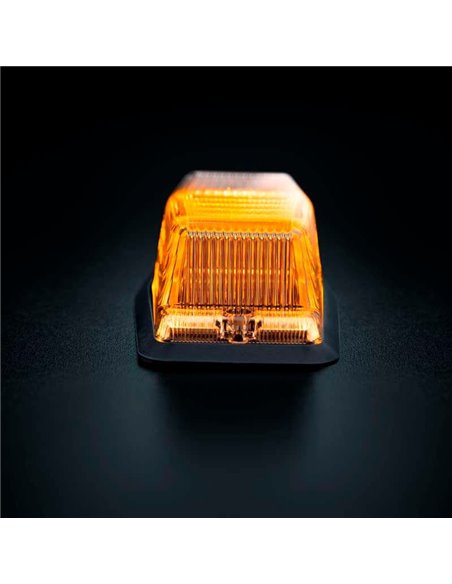 Luz de posição LED branca e âmbar com luz de advertência prateada IZE LED QUEIMADOR DUPLO, 8,5 W, IP69K