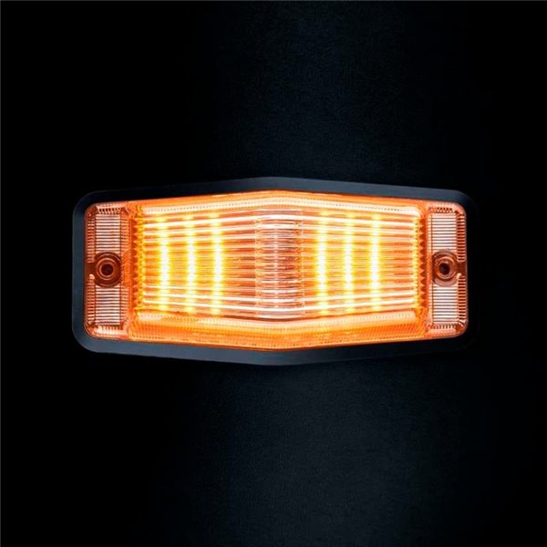 Luz LED de posición blanca y ámbar con luz de advertencia plata IZE LED DOUBLE BURNER, 8,5W, IP69K