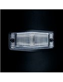 Luz LED de posición blanca y ámbar con luz de advertencia plata IZE LED DOUBLE BURNER, 8,5W, IP69K