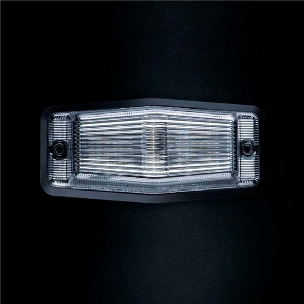 Luz LED de posición blanca y ámbar con luz de advertencia plata IZE LED DOUBLE BURNER, 8,5W, IP69K