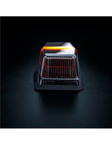 Luz de posição LED branca e âmbar com luz de advertência preta IZE LED QUEIMADOR DUPLO, 8,5 W, IP69K