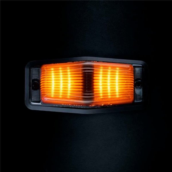 Luz LED de posición blanca y ámbar con luz de advertencia negro IZE LED DOUBLE BURNER, 8,5W, IP69K