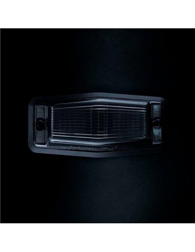 Luz de posição LED branca e âmbar com luz de advertência preta IZE LED QUEIMADOR DUPLO, 8,5 W, IP69K