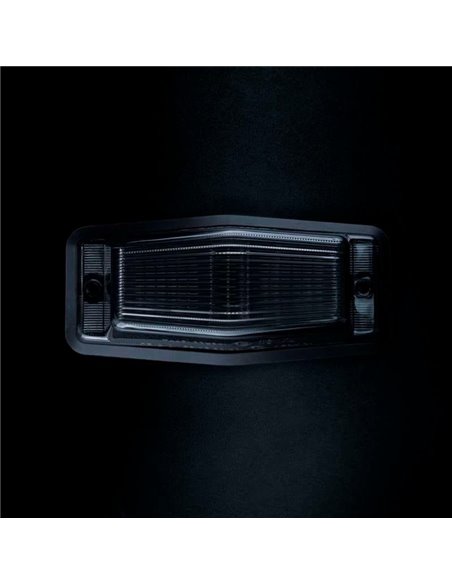 Luz de posição LED branca e âmbar com luz de advertência preta IZE LED QUEIMADOR DUPLO, 8,5 W, IP69K