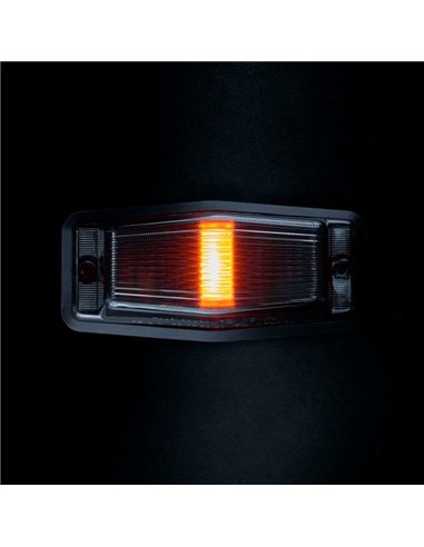 Luz LED de posición blanca y ámbar con luz de advertencia negro IZE LED DOUBLE BURNER, 8,5W, IP69K