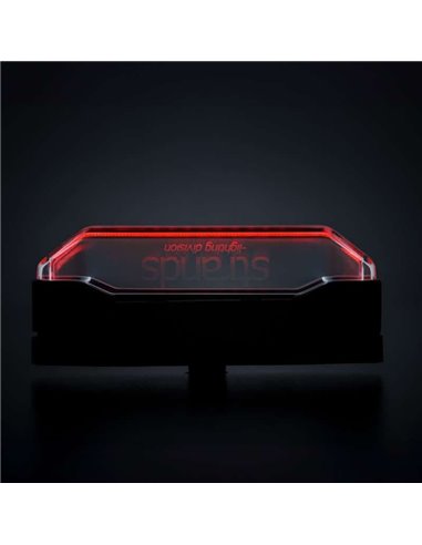 Luz de posición LED roja FIREFLY SEE ME, tecnología flotante, 15W, 102x23x42,5mm, IP67