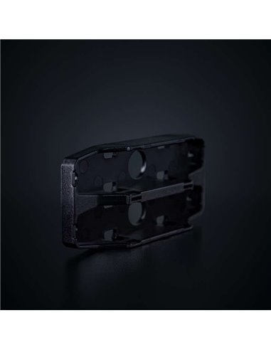 Suporte duplo para luzes de posição FIREFLY SEE ME, policarbonato preto 102x48x19 mm