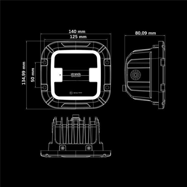 Lampe de travail LED chauffante SIBERIA XP HEAT pour climats froids, 70 W, 370 lm, 5 700 K, portée de 68 m