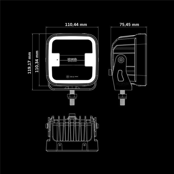 Luz de trabajo LED calefactada SIBERIA XP HEAT para climas fríos, 70W 370Lm 5700K, alcance 68m