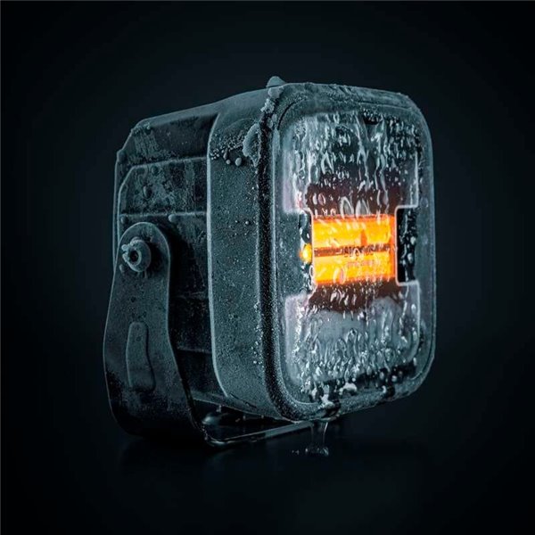 SIBERIA XP HEAT Luz de trabalho LED aquecida para climas frios, 70 W, 370 Lm, 5700 K, alcance de 68 m